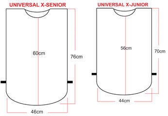 Universal Leibchen Größentabelle