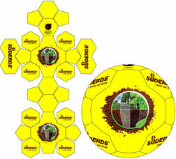 Schnittmuster Fußballl 26 Panel Penta Design