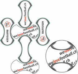 Schnittmuster Fußballl 6 Panel Design