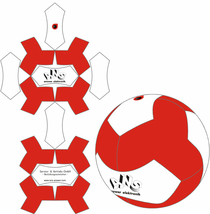 14 panel Fußball 'Boomerang' design