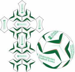 Schnittmuster 14 Panel Fußball 'Bumerang' Design