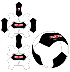 Schnittmuster 14 Panel Fußball 'Bumerang' Design
