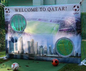 Fussball Druck Welcome to Qatar