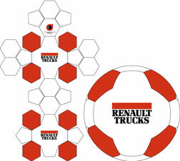 26 Panel Miniball Schnittmuster Renault Trucks