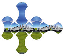 Fußball mit digital Fotodruck als Werbeball