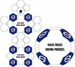 Schnittmuster 26 Panel Miniball Volvo Trucks