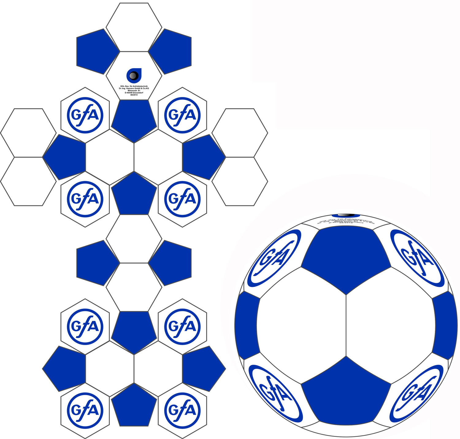 Neopren Fußball Skizze 32 Panel