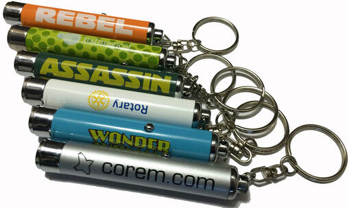 Mini LED Taschenlampe mit Logoprojektion