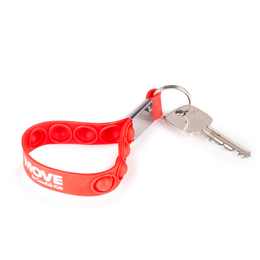 Push-Schlüsselanhänger, rot