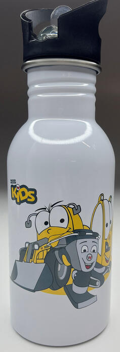 weiße Trinkflasche mit Sublimationsdruck