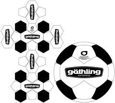 Schnittmuster 26 Panel Fußball Classic Design