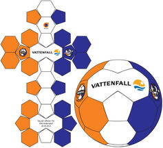 Schnittmuster 30 Panel Fußball Classic Design