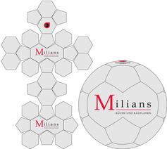 Schnittmuster 30 Panel Fußball Classic Design
