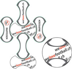 Schnittmuster Fußballl 6 Panel Design