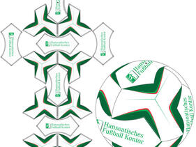 14 Panel Bumerang Design - Fußball Schnittmuster
