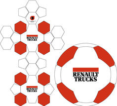 26 Panel Miniball Schnittmuster Renault Trucks