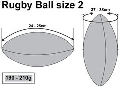 Rugby Ball Größe 2